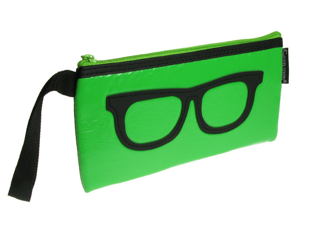 Glasses Case 'Geeky Retro' Green