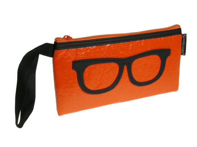 Glasses Case 'Geeky Retro' Orange