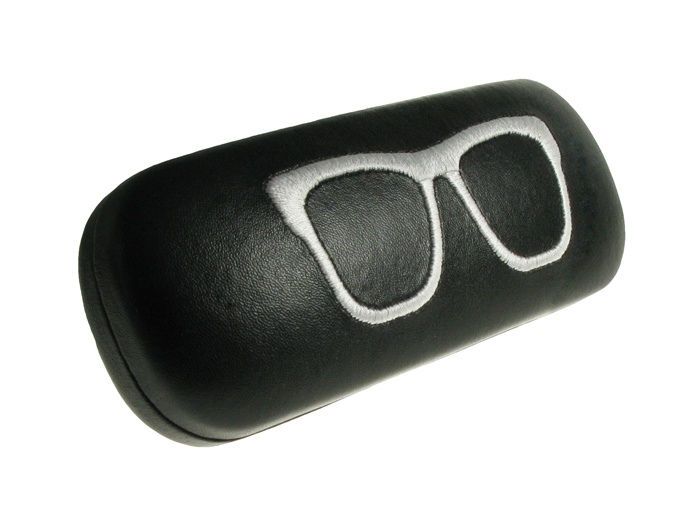 Glasses Case 'Stitched Geeky' Black