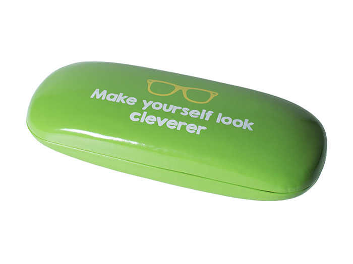 Glasses Case 'Bright Slogan' Green
