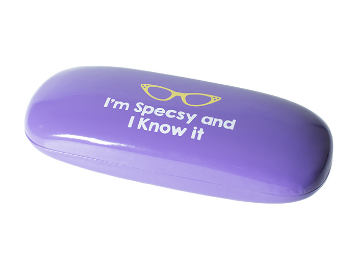 Glasses Case 'Bright Slogan' Purple