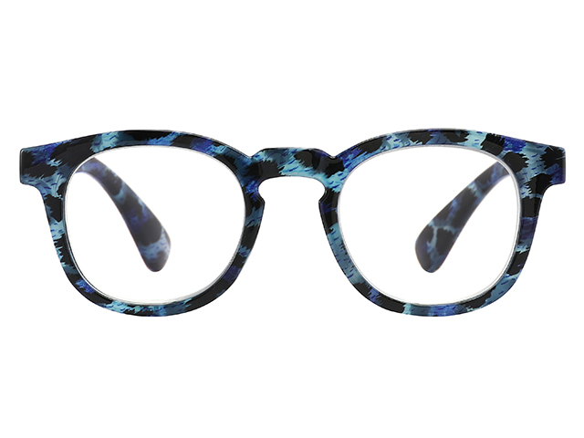 Reading Glasses 'Kitty' Blue Leopard