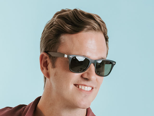 Sunglasses Polarised 'Regan' Matt Black