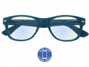 Blue Light Non-Prescription Glasses 'Billi' Matt Blue