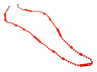 Glasses Chain 'Translucent Bead' Red