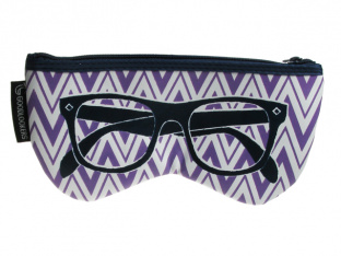 Glasses Case 'Shaped Retro' Purple