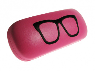 Glasses Case 'Stitched Geeky' Pink