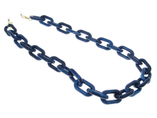 Glasses Chain 'Chunky Oval' Blue Marble