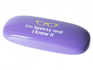 Glasses Case 'Bright Slogan' Purple